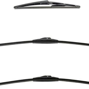 Windshield Wiper Blades — Front and Rear Windows (3-Piece Set)
