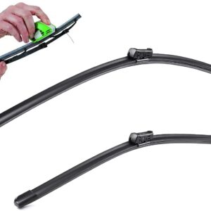 Rubber Windshield Wiper Blades (2-Piece Set)